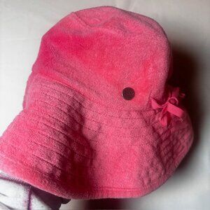 Juicy Couture Pink Terry Cloth Bucket Hat Logo Detail